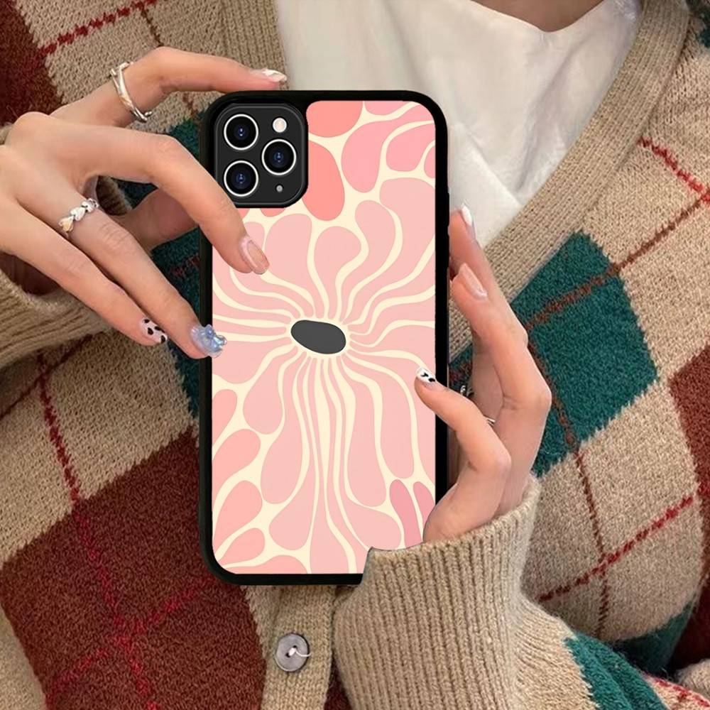 Abstract Flower Market Phone Case For Iphone 11 12 13 14 15 Pro Max 17 16 Plus Hard PC+TPU Back Cover