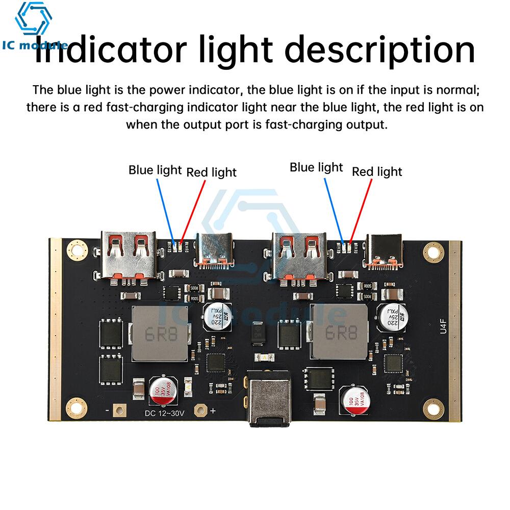100W Schnelllade-Modul 100W Multi-Protokoll Intelligentes Schnelllade-Modul PD QC SCP AFC VOOC Schnellladegerät Leiterplatte