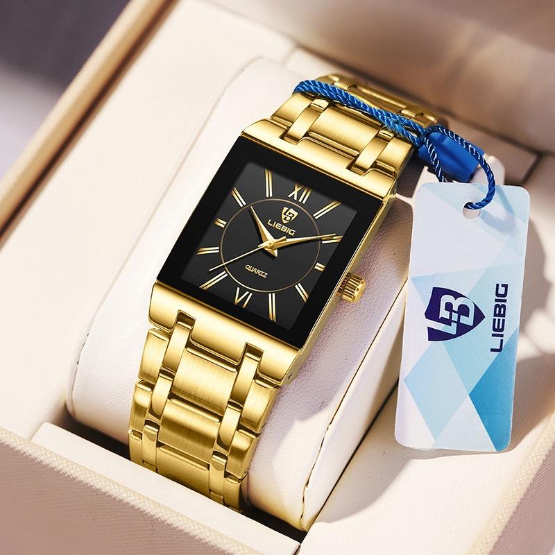 I Quartz Watch Casual Steel Belt Small Square Simple Fashion Quartz Women's Watch Waterproof Square Watch Women
