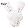 Stuffed Plaid Ear Bunny Ribbon Bow Rabbit Plush Pendant for Backpacks, Soft Plushie Bag Charm, Animal Keychain Decoration
