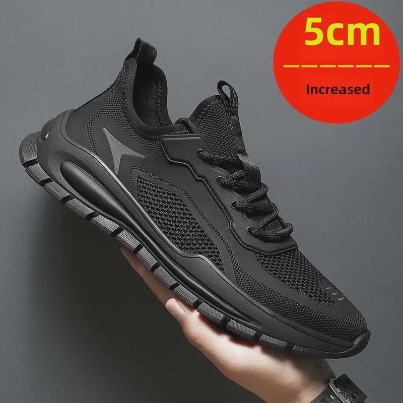 

Мужские черные сетчатые спортивные кроссовки — дышащие и модные для летней работы и отдыха 42