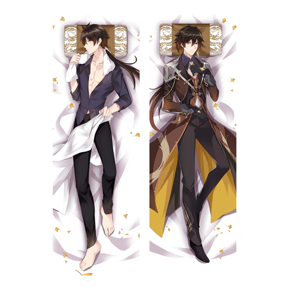 60x180cm Genshin Impact Zhongli Hugging Body Pillowcase Anime Dakiamkura Case Cartoon Character Cosplay Pillow Case Cover Otkua Gifts