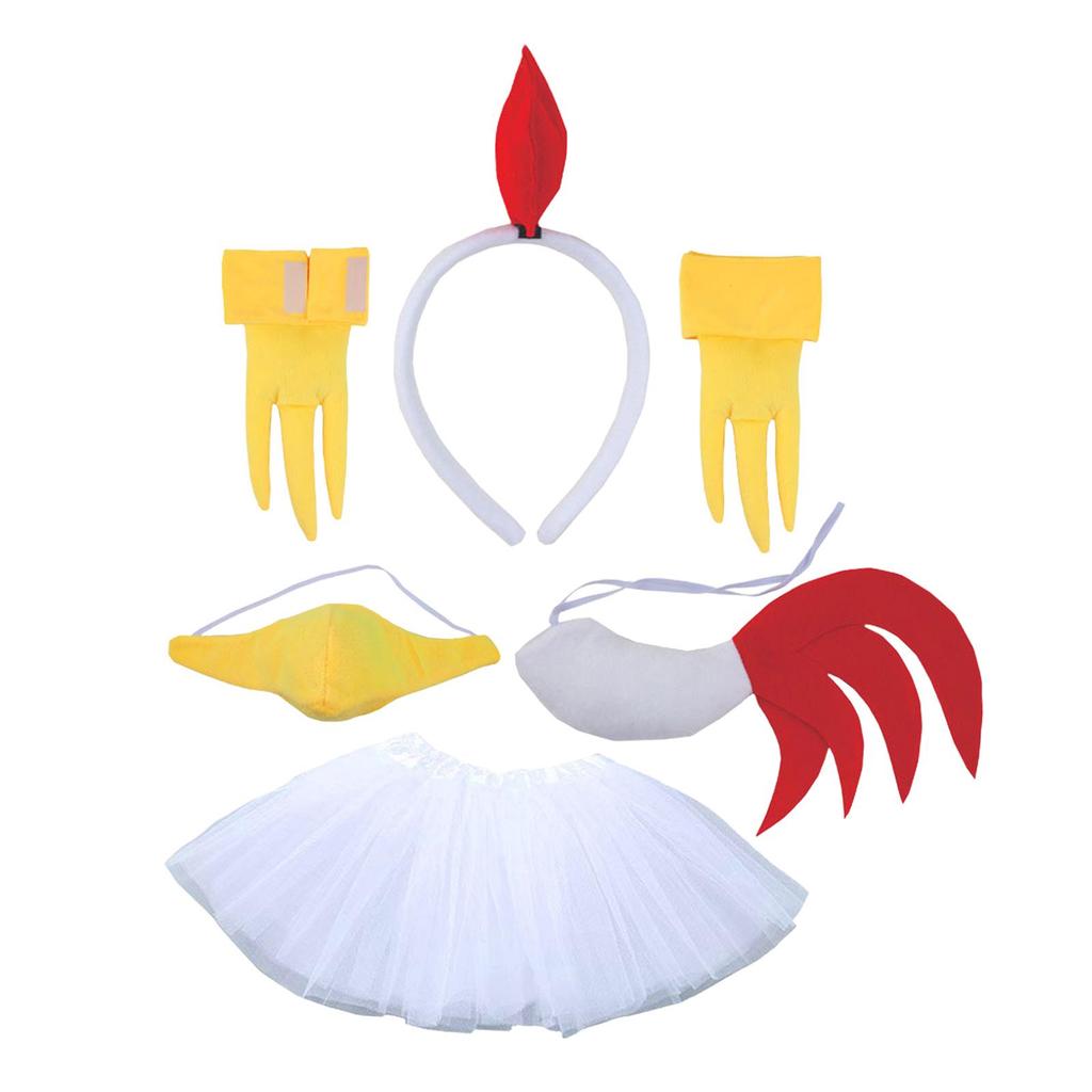 Easter Chick Headband Set Chicken Costume for Cosplay Dress Up Halloween