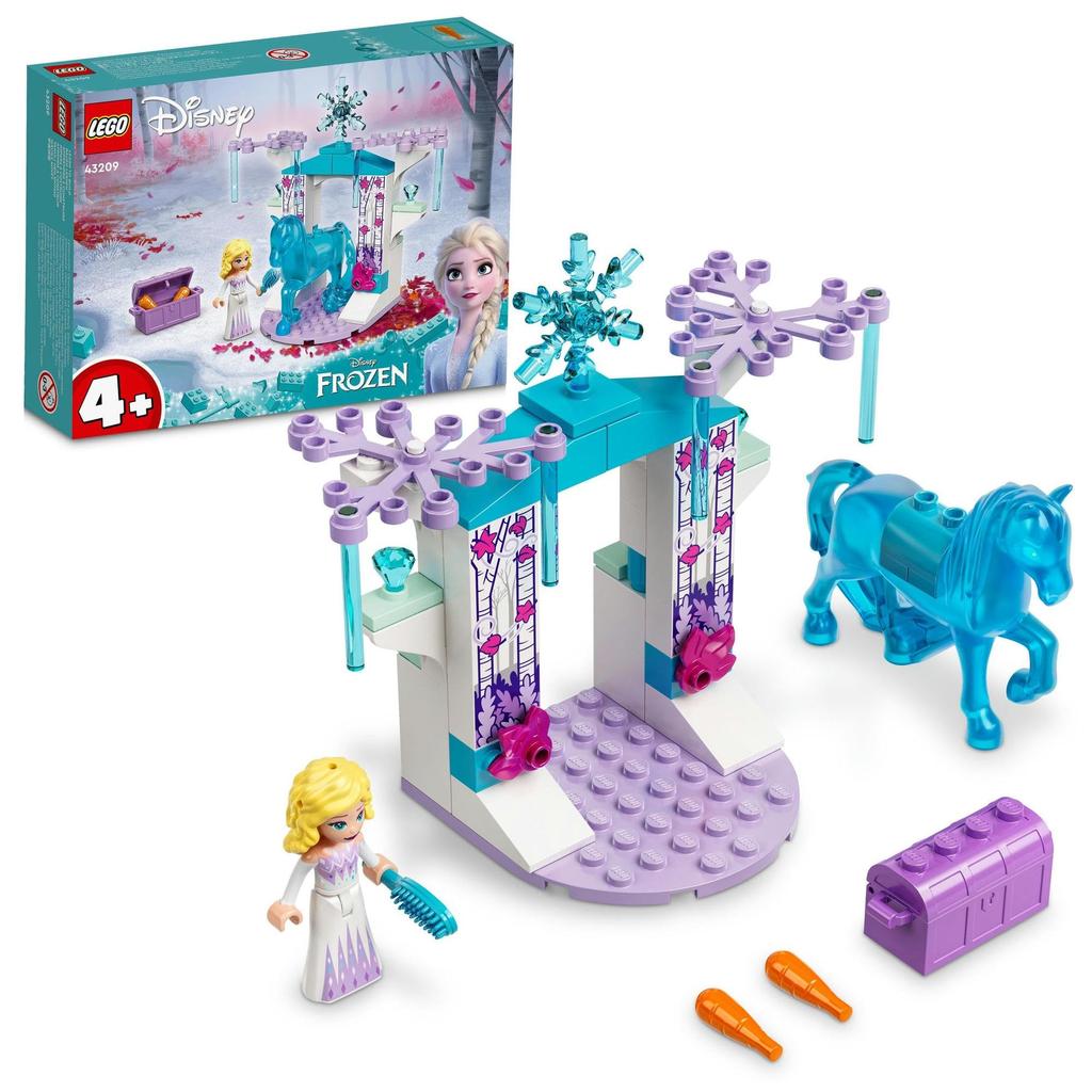 LEGO Disney Princess Elsa and Nokk's Ice Stable 43209, Toy, Building Blocks, Gift, Doll, Princess, Animal, Girls, Ages 4 and Up