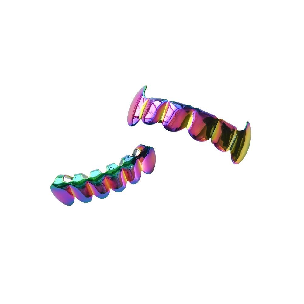 Colorful Colorful Dental Teeth Grillz Gradient Rapper Accessory Teeth Braces  Birthday Parties