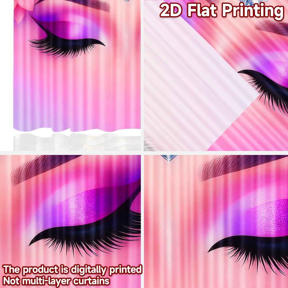 Flat Printing Party Curtain Floral Beauty Glam Digital Printed Polyester Drapes Festive Curtains Use Entryway Room Set Of 2 Made