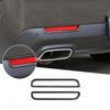 2pcs Rear Fog Light Lamp Trim Cover Decor for Dodge Challenger 2015+Carbon Fiber