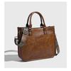 European and American Retro Hand-tool Tote Bag Fashionable and Versatile One-shoulder Casual Wide Shoulder Strap Crossbody Bag