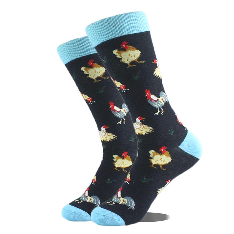 Happy Design Funny Socks Men Unisex Sheep Beer Dinosaur Pattern Sokken  Divertidos Jacquard Calcetines Unisex Hip Hop Skateboard