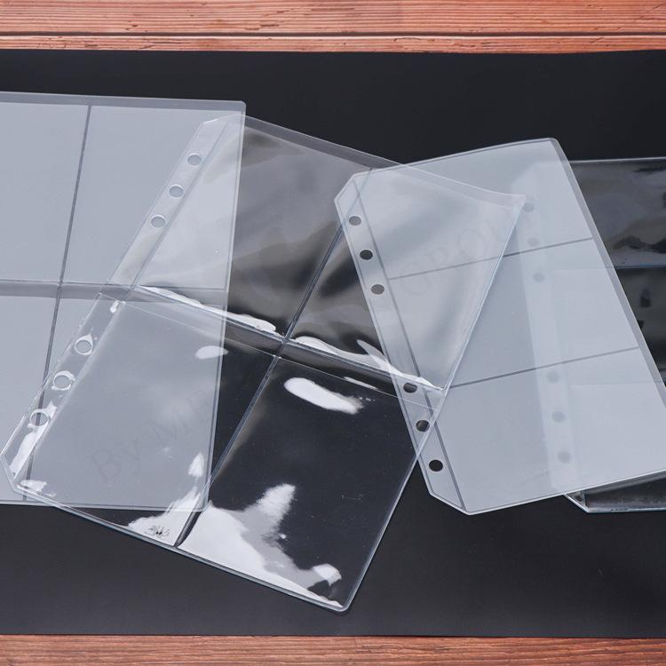 A5 A6 Transparent PVC File Folders Loose Leaf Bag Notebook Document Filing Bag