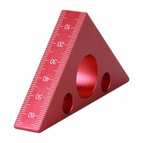 High-precision Aluminum Alloy Triangular Ruler for Woodworking Measurements