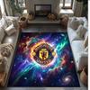 Tappeto in Flanella Stampato Manchester United Antiscivolo Morbido Poliestere Tappeto per Pavimento Tappetino Decorativo per Interni per Camera da Letto Soggiorno Divano