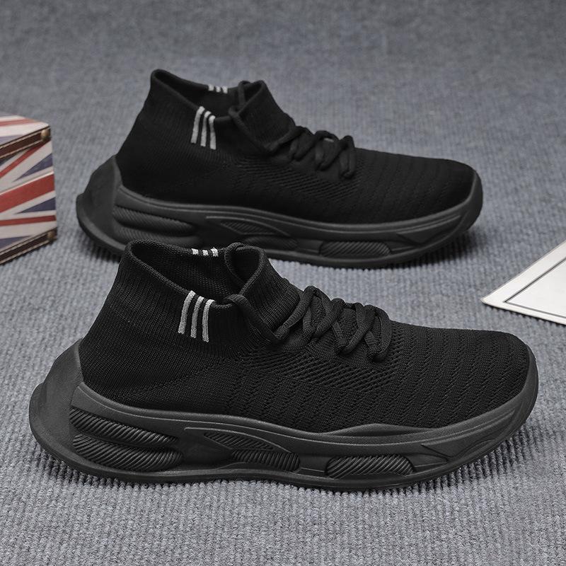 Flying woven mesh shoes men's thin breathable sports casual shoes pedaling light and comfortable 2025 summer new