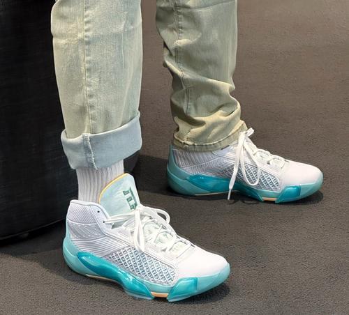 Air Jordan 38 PF X Guo Ailun Mid White Clear Jade AJ38 FD0585-100