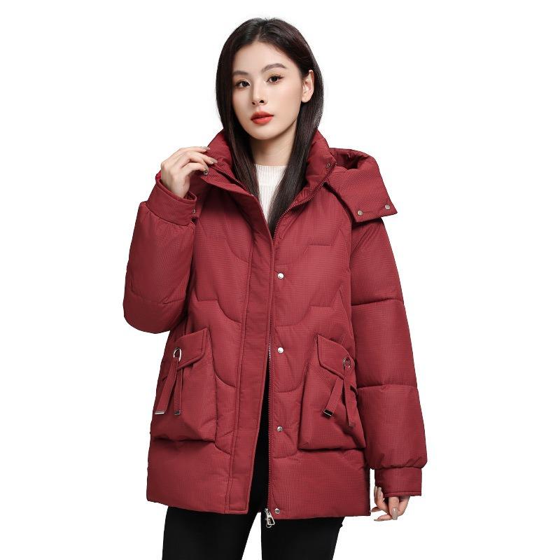 Large Size Cotton Clothes Jacket Women's New Fashion Loose and Thin with Cotton Clothes Thickened Warm Bread Clothes