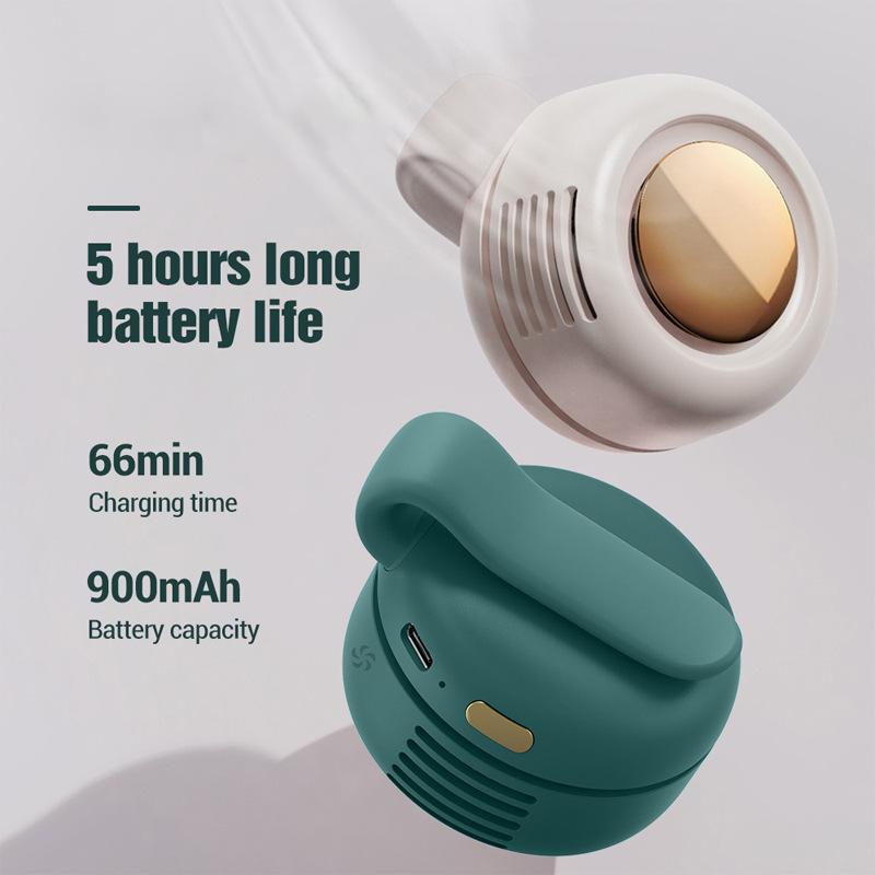USB Boyuna Asılan Fan Taşınabilir Sessiz Mini Klipsli Bel Asılı Elektrikli Fan 900mah Yapraksız Fan 3 Hızlı Dış Mekan Kamp Balıkçılık için