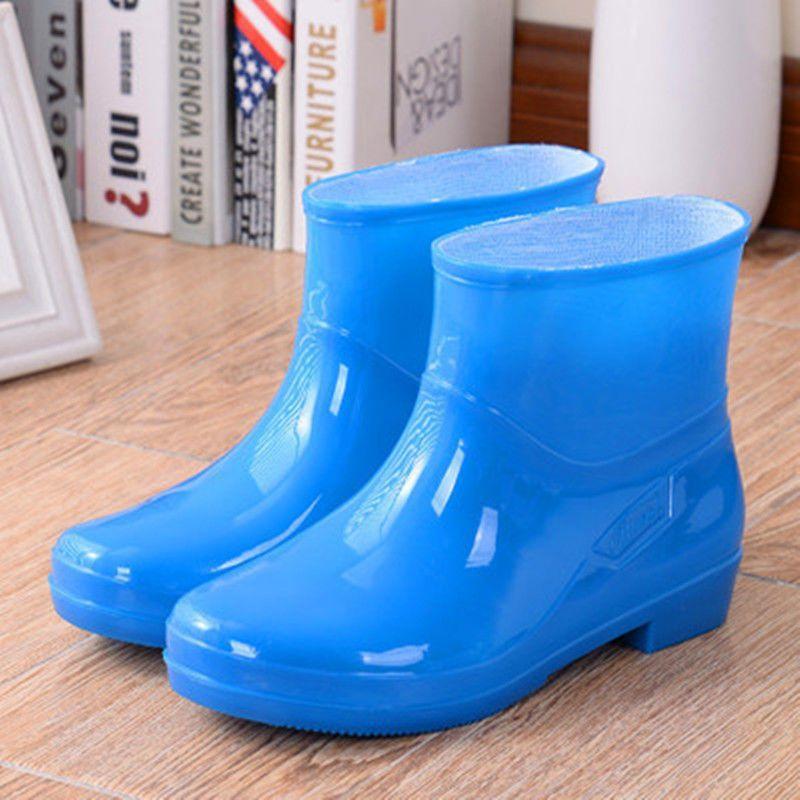 

Rain shoes women s high tube water shoes fashion medium tube rain shoes non-slip beef tendon sole rain boots labor insurance work water boots 36