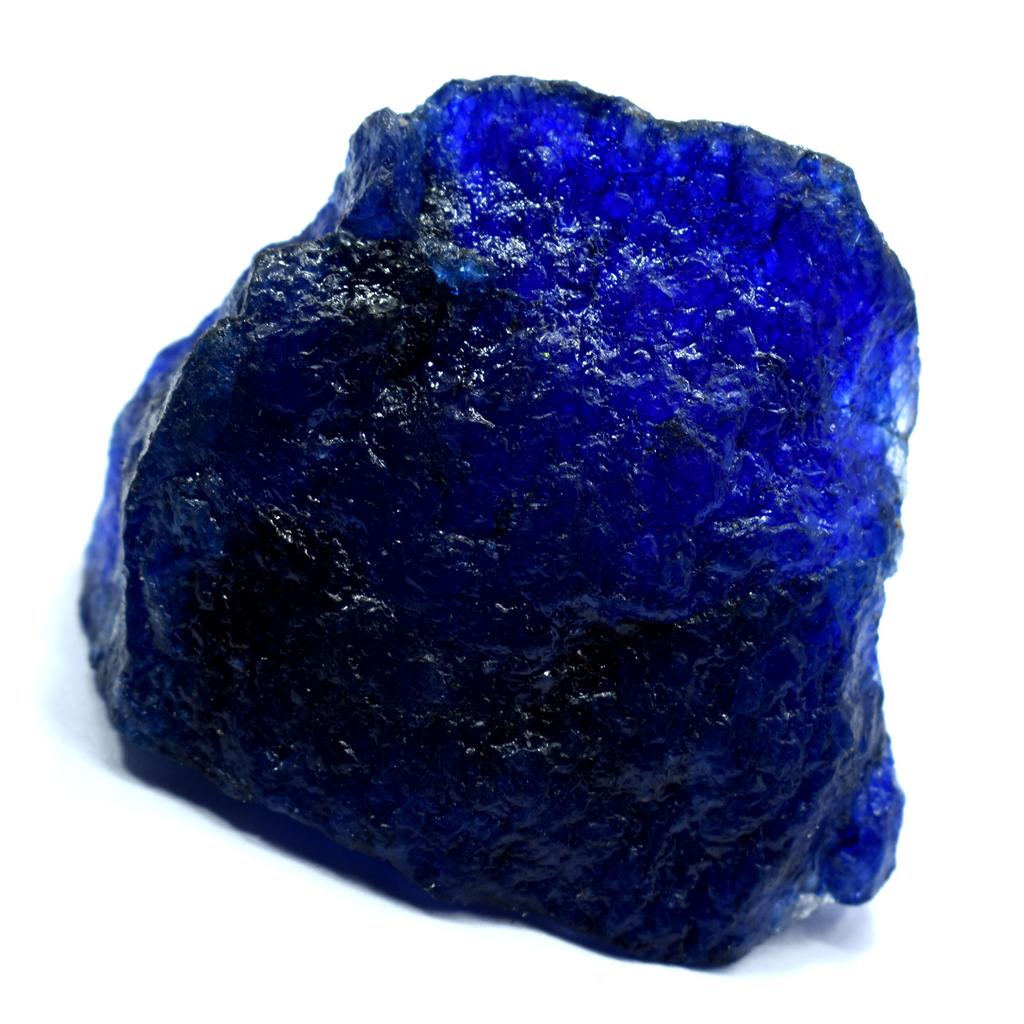 550 Ct Uncut Rough Earth Mined Large Natural Blue Sapphire Gemstone CERTIFIED va-550