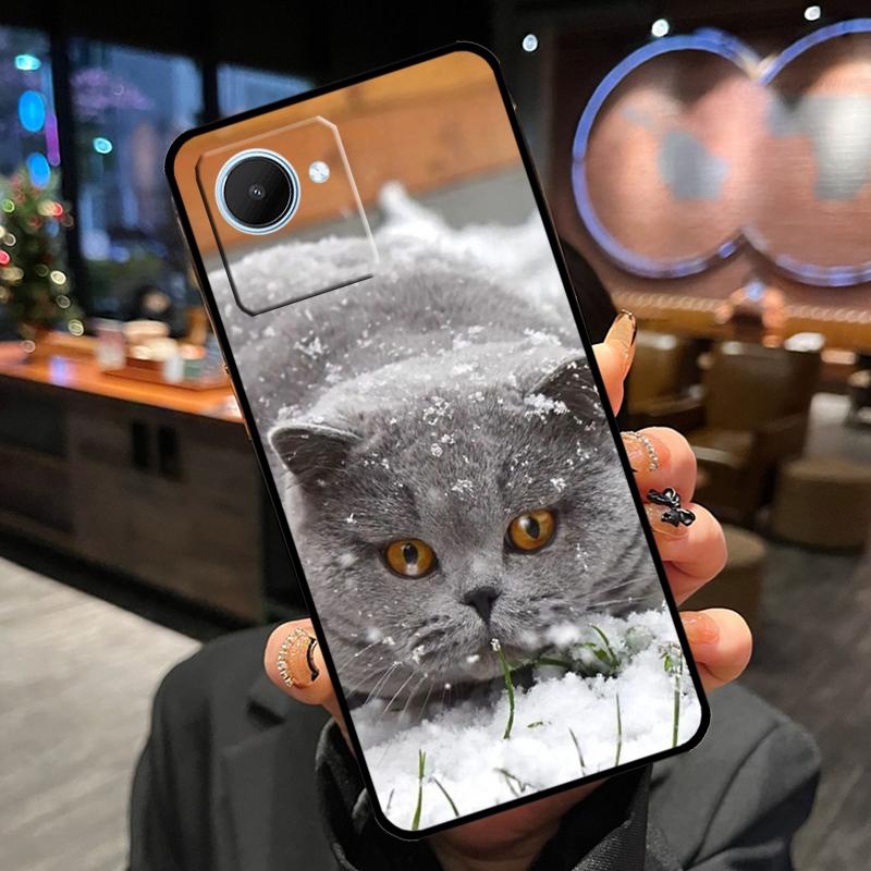 British Shorthair Cat Case For Realme 11 Pro Plus 15 14 13 12 GT7 Pro GT6 C55 C51 C53 C35 C33 C61 C65 C67 C71 C75