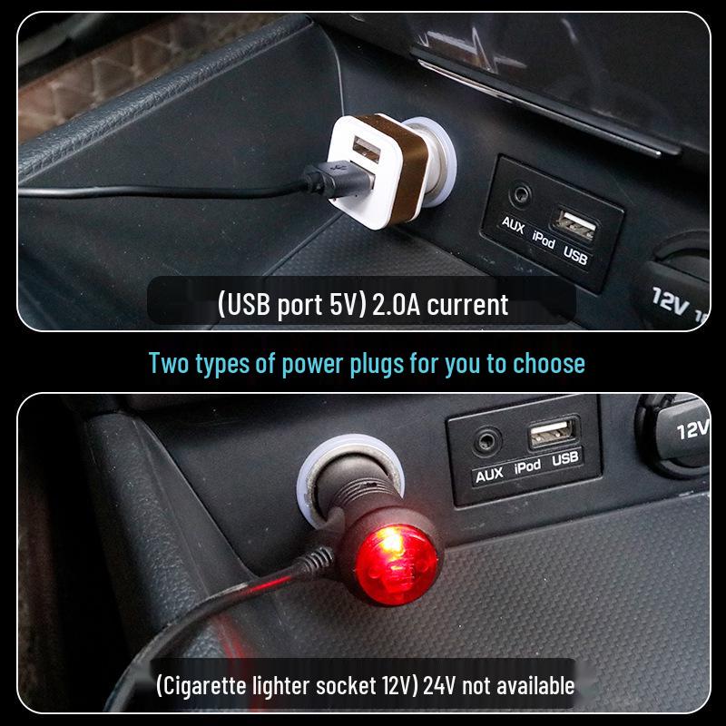 USB RGB LED Car Interior Ambient Light with Music Rhythm & Seven-Color Footwell Effects