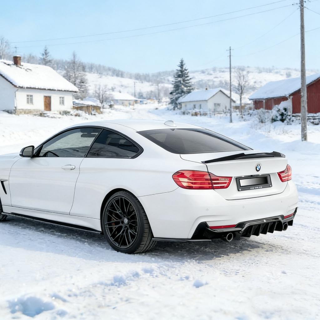 2Pcs Rear Bumper Side Splitters For BMW 4 Seria F32 Coupe M-Pack 435i 435d 2013-2020 Tuning Gloss Black Side Bumper Trim Bodykit