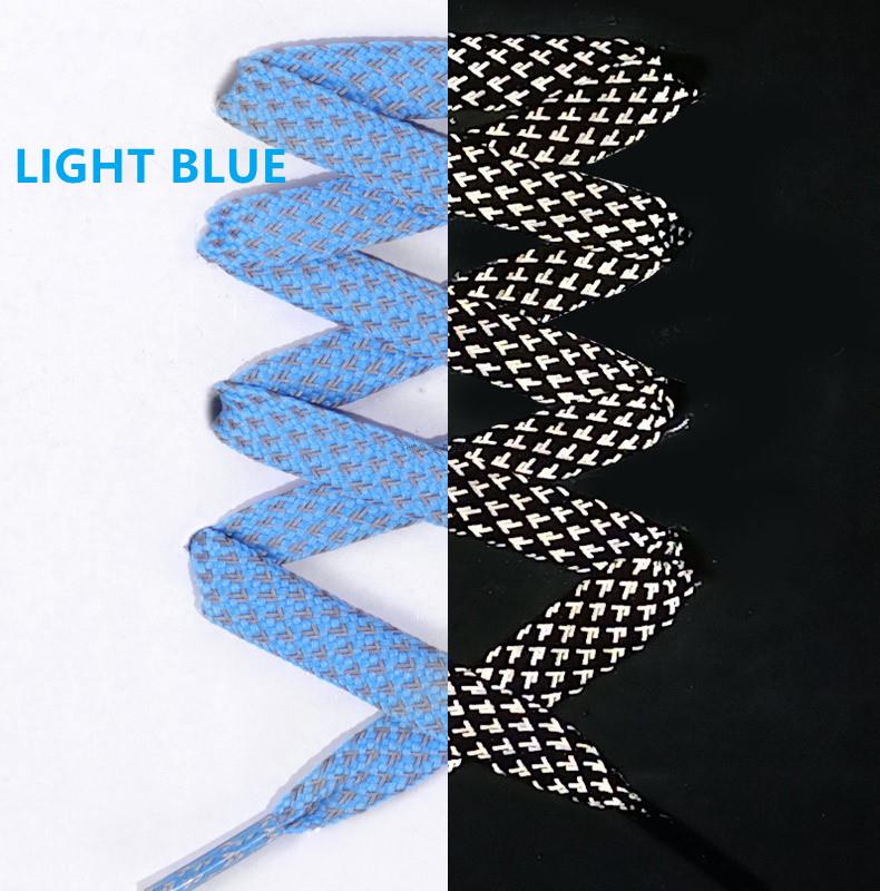 1 para odblaskowych sznurowadeł płaskie sznurowadła do sneakersów kolorowe odblaskowe sznurowadła świetlne sznurowadła 100/120/140/160CM sznurki