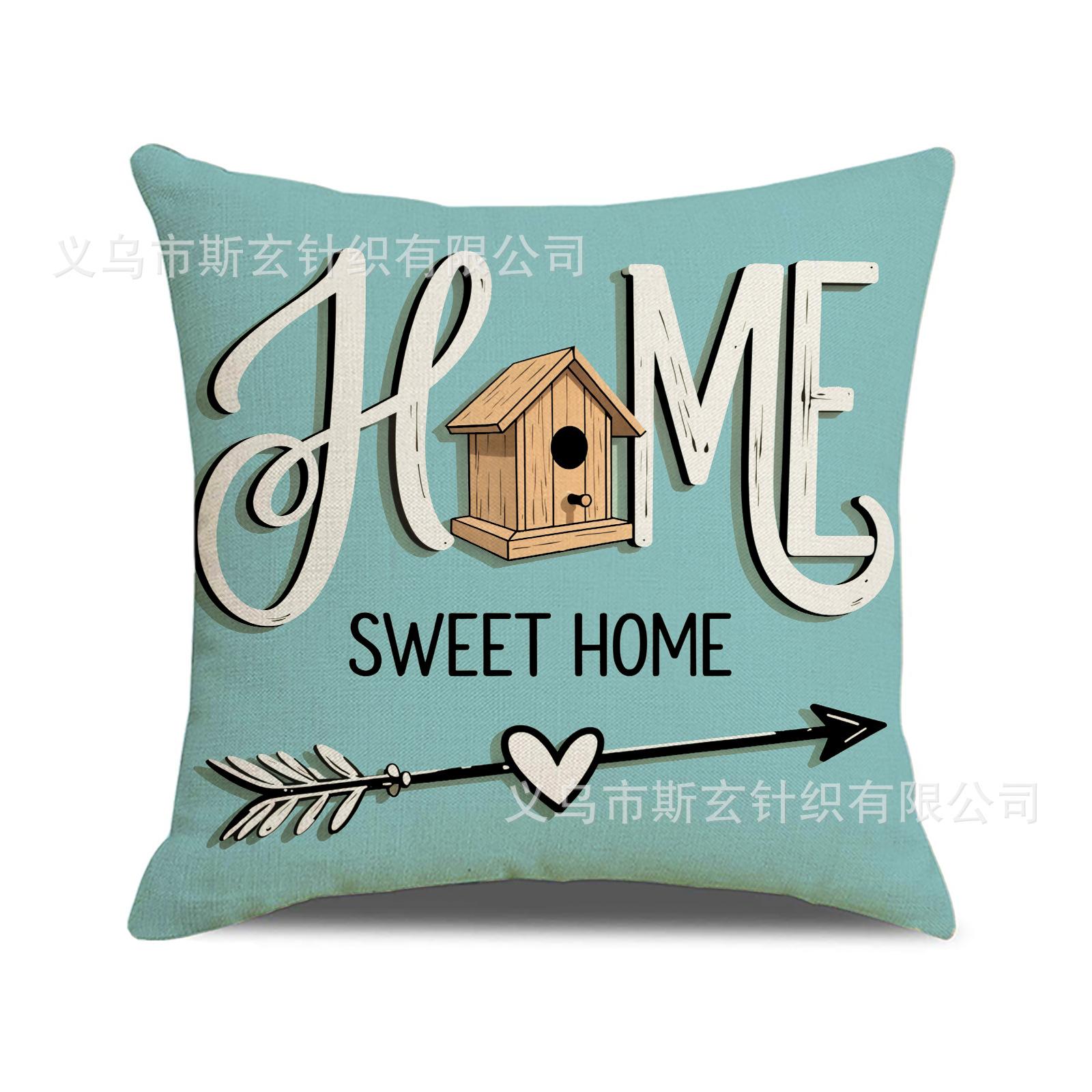 

Spring Floral Print Pillowcase, Simple and Versatile, Living Room Sofa Pillowcase, Linen Breathable Car Cushion 45 * 45Cm (without pillow core)