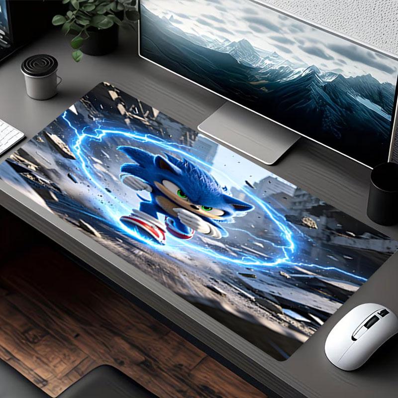 Sonic Print Mouse Pad, for Keyboard Pad Laptop PC Mat for Office Home Use, Desk Decor, Perfect Birthday Gift for Gamers