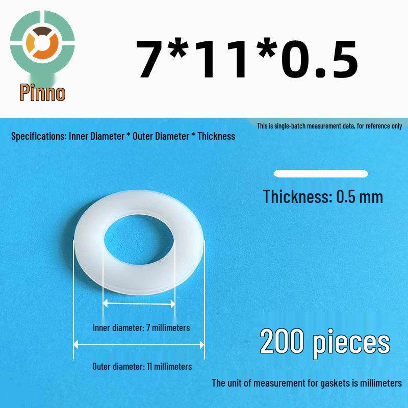 Thickened Nylon Plastic Flat Washer: Hard Plastic Gasket M2-M16