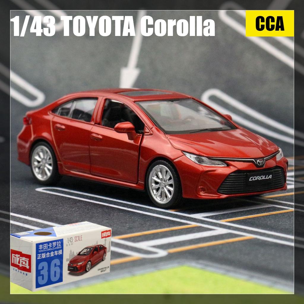 1/43 Toyota Corolla Hybrid Toy Car for Kids, Diecast Metal Miniature Model, Pull Back Educational Collection, Gift Boys