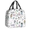Custom Enfermera En Apuros Doctor Nurse Medicine Insulated Lunch Tote Bag for Women Resuable Thermal Cooler Food Lunch Box