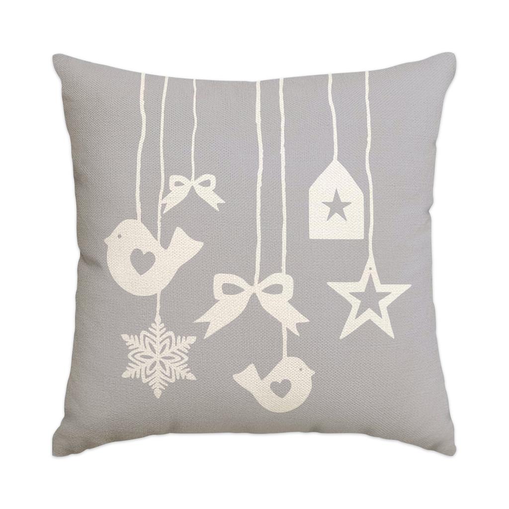 1Pc/4Pcs Christmas Pillow Cover, Christmas Tree Snowman Pillow Cover, Snowflake Christmas Cushion Cover (Without Pillow Core)