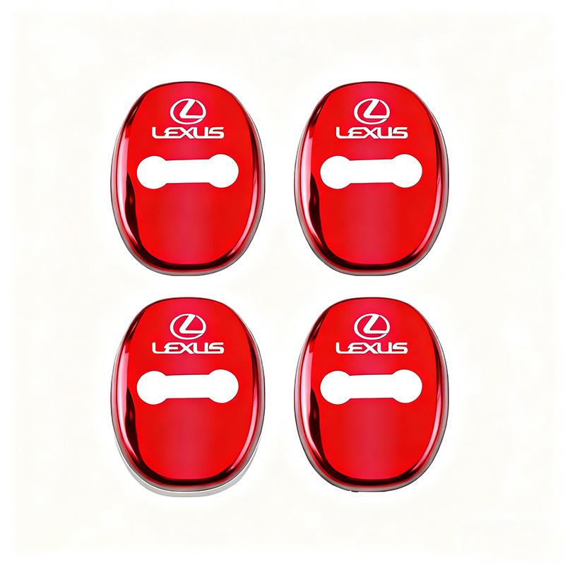 For Lexus F SPORT ES RX NX LS UX IS CT GS RC HS SC TX LBX LM LX 4PCS Car Door Lock Cover Stainless Steel Protection Accessories