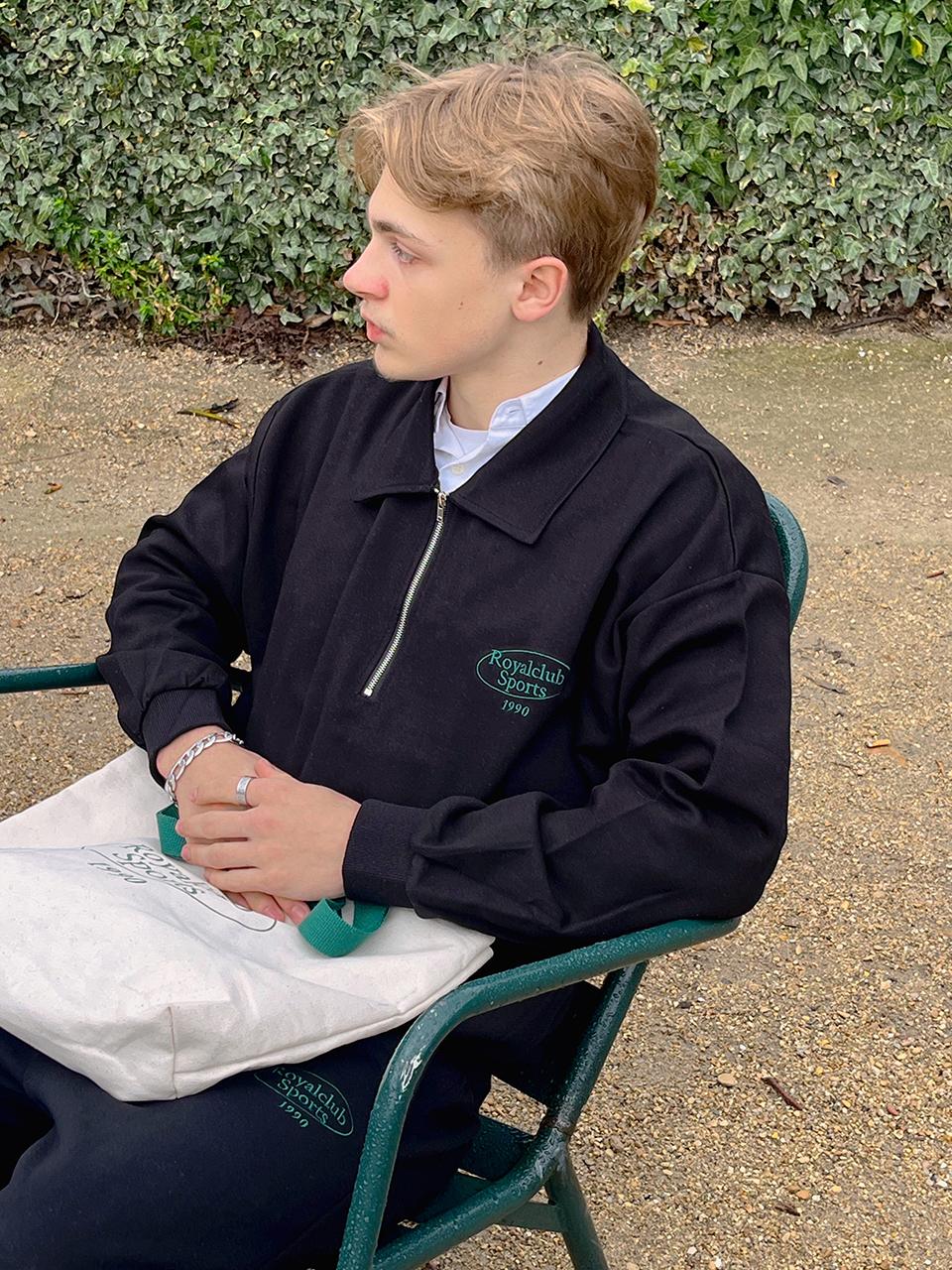 Свитшот Royal Club Holiday 1990 с молнией до середины Campbell Sweatshirt Королевский Черный L