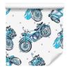Wallpaper Blue Vintage Motorcycles In Vintage Style 50x1000