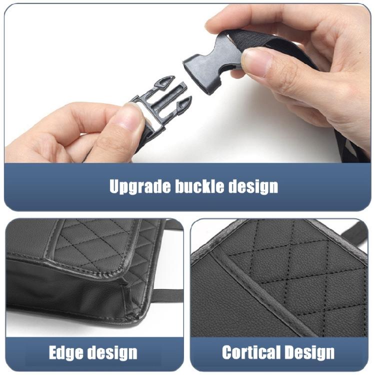 Keep Your Car Neat With Multiple Pocket Compartments Leather Seating Back Organizers Storage Bag For Family Long Journey