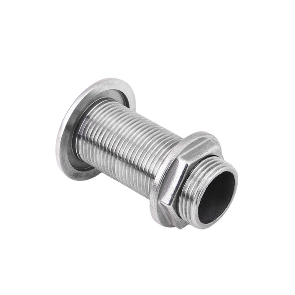 Stainless Steel 316 Drain Threaded Fitting Straight Design Bilge Pump Drain  Yacht Use