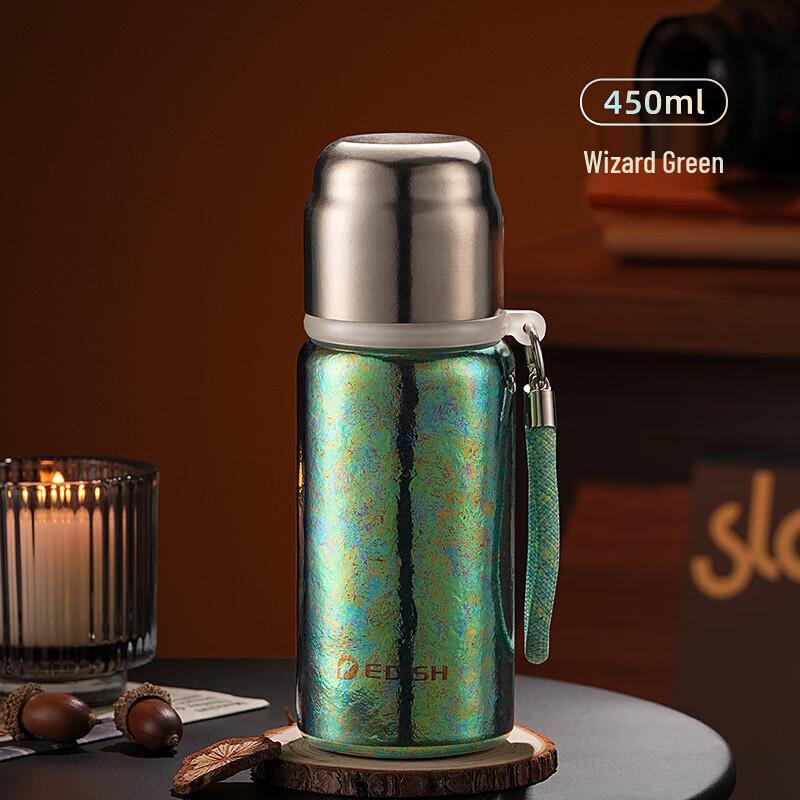 Edish Pure Titanium Thermos Bottle with Temp Display