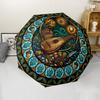 Music Nature Treasures Harmony pattern umbrella, portable and foldable design, 8 ribs, a casual accessory for friend's birthday gifts.