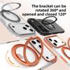 360 Rotating Kickstand Transparent Magnetic Bicolor Phone Case for iPhone 17 Pro Max 16 Plus 15 14 13 12 11 Shockproof Cover