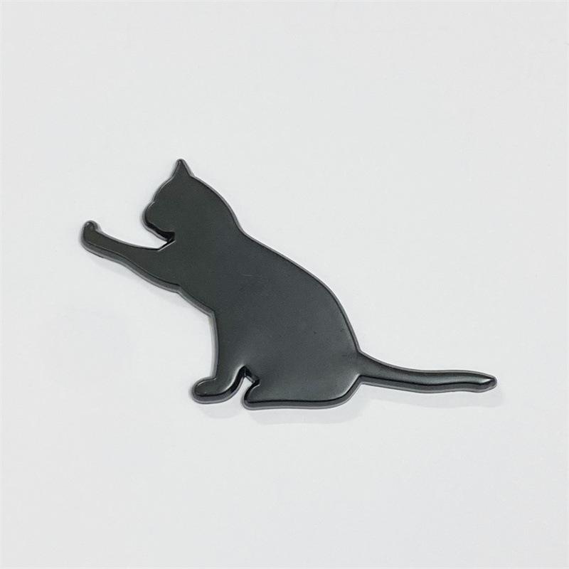3D Metal Cat Car Emblem Personalized Creative Sticker Cute Auto Exterior Decor Covering Decal