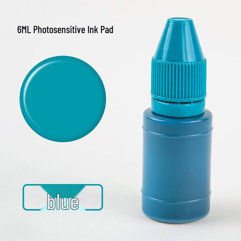 10ML Multi-Color Photosensitive Ink Pad with Colored Cap - Highly Rated Stamp Ink Consumable