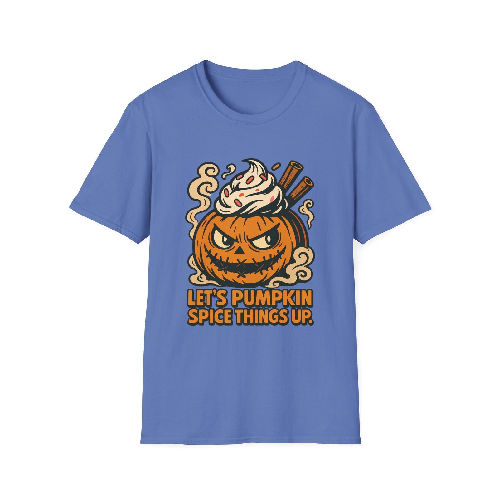 Unisex Softstyle T-Shirt Mens Womens Tees Top Mischievous Jack-O’-Lantern Pumpkin Halloween Fall 4XL
