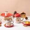 ZISIZ Cartoon Mushroom Ceramic Soup Bowl