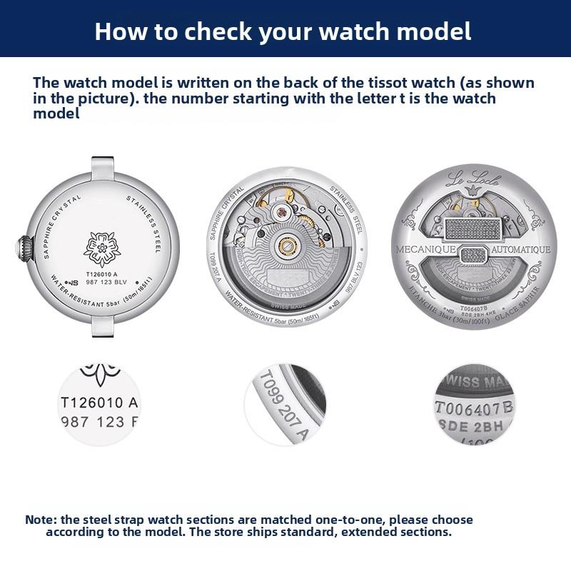 Pro 1853 Tissot Nerezová ocelový řemínek Prodlužovací článek Extra T41 T95 T097 T099 T120 T063 T065 Řemínek hodinek Kovové doplňky