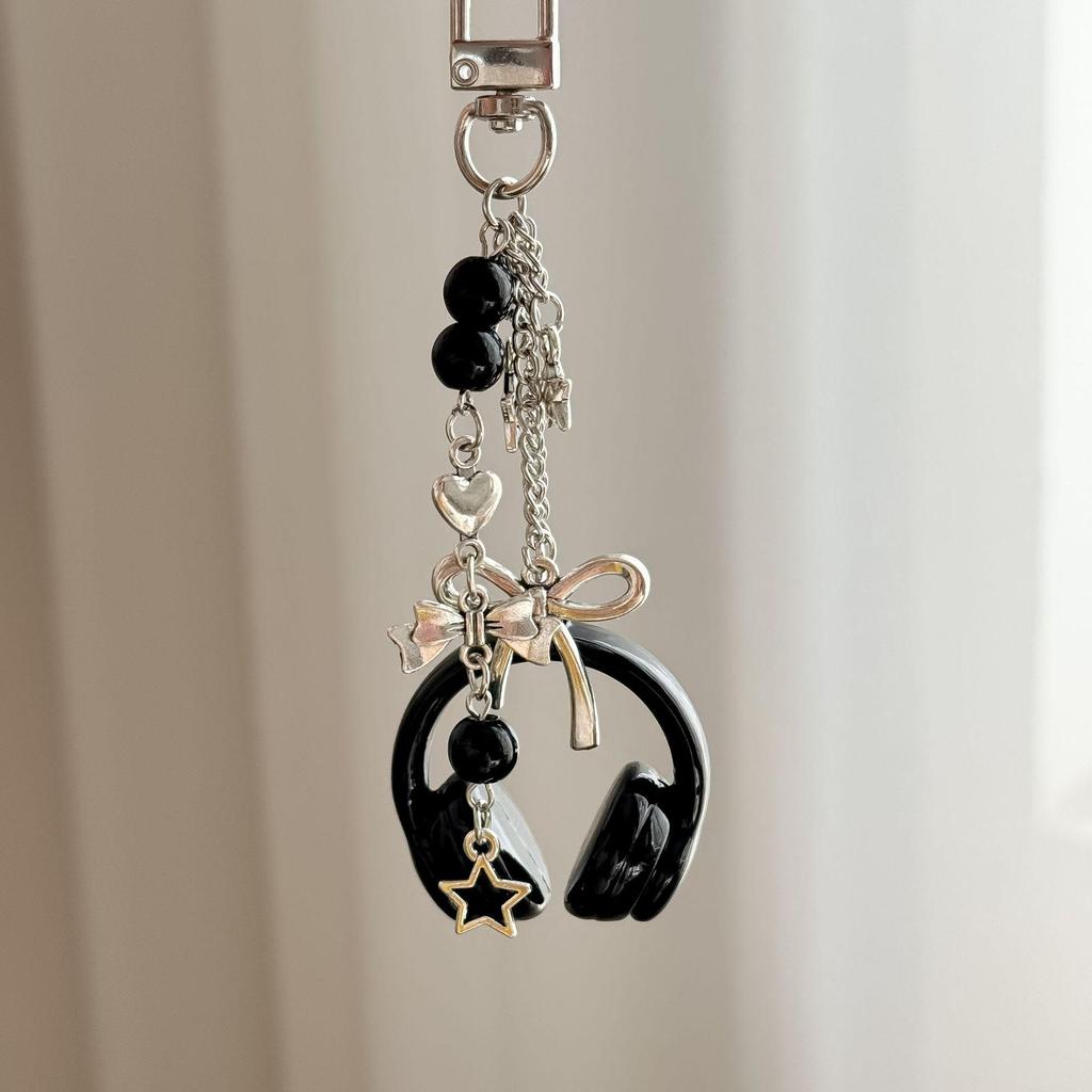 Yogodlns Premium Music Headphone Bag Charms Unisex Keychain Phone Strap Couple Gifts Backpack Pendant Accessory