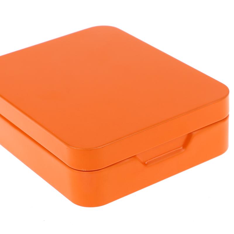 1Pc Tinplate Storage Boxes Metal Rectangular Empty Mini Box Tinplate Candy Pill Cases Hinged Containers Jewelries Organizer