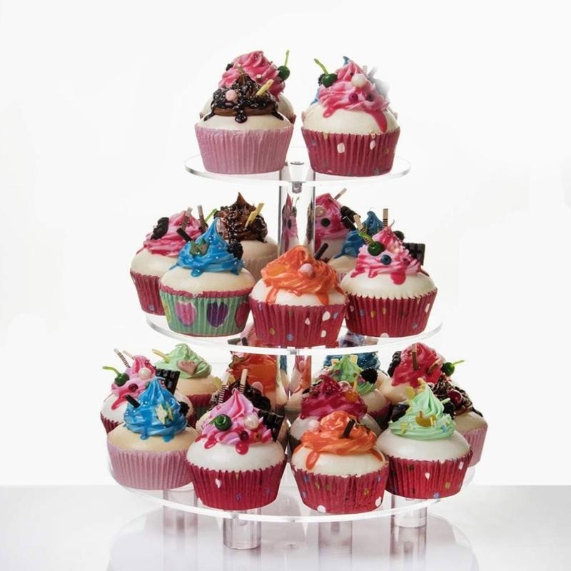 Commodity Stand Acrylic Cupcake Dessert Cake Display Stand Jewelry Earring Props Small Jewelry Rings Display Stand