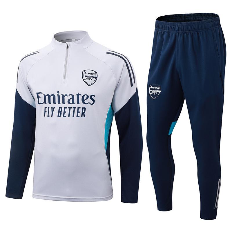 Trainingskleidung, Fußballkleidung, Langarm-Hauptset, Trikot mit halbem Reißverschluss.