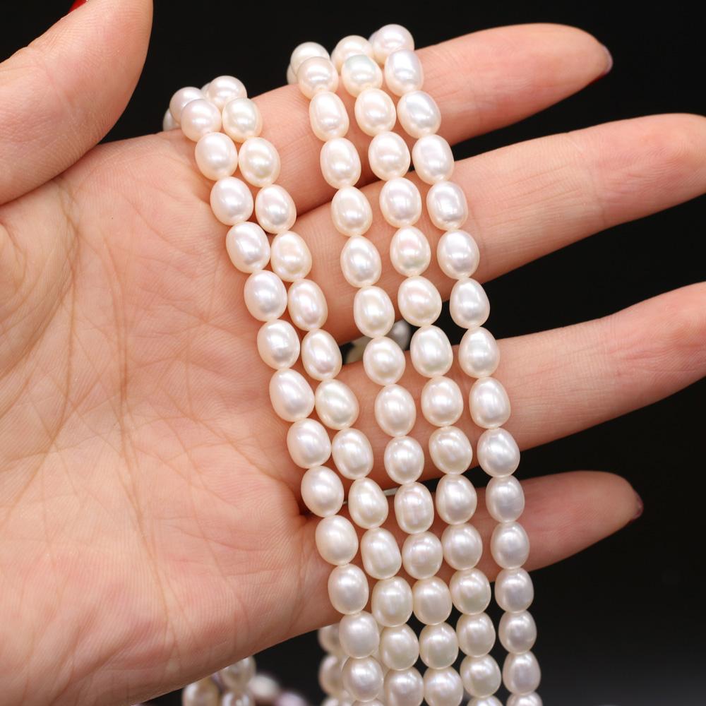 1 Sträng DIY Risformade Pärlor 2-7mm För Smyckestillverkning DIY Halsband Armband Örhängen Tillbehör Kedja 36cm